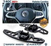 PALETTE Cambio al Volante per VW T-Roc Restyling Leve Ricambio in Alluminio Nero