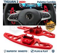 PALETTE Cambio al Volante per VW Tiguan 2 Restyling Ricambio Alluminio Rosso
