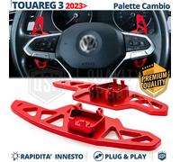PALETTE Cambio al Volante per VW Touareg 3 Restyling Ricambio Alluminio Rosso
