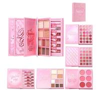 Palette De Livre De Maquillage, Avec Des Couleurs Vives Et Mélangeables, Multicolores, Palette De Fard À Paupières, De Surligneur, Kit Cosmétique De Voyage, Portable Et Compact, Pour Femmes, Filles, V