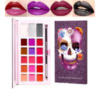 Palette di lucidalabbra, per trucco - di rossetto impermeabile a 18 colori per donne - Cosmetici in costume di Halloween A lungo duratura per la raccolta, le prestazioni