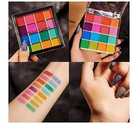 Palette di ombretti 16 colori opaco Eye Shadow Earth Colour Eyeshadow Tavolozza Facile da colorare Impermeabile Occhio di lunga durata Eye Shadow Cosmetici Palette di ombretti(France)