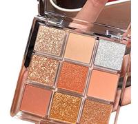 Palette di Ombretti 9 Colori Set di Glitter Lucidi Opachi Cosmetico Impermeabile a Lunga Durata per il Trucco degli Occhi (#01)