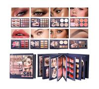 Palette di Ombretti Colore Per Labbra In Polvere Matte Shimmer A Lunga