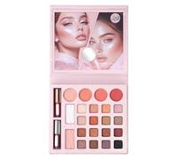 Palette di ombretti da 24 colori - Kit di evidenziatori per trucco da viaggio a lunga durata perlescente opaco brillante