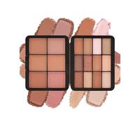 Palette di ombretti fard 18 colori glitter ombretto blush cipria, resistente al sudore a lunga durata, non grassi, opachi e brillanti, per la festa della mamma, 01