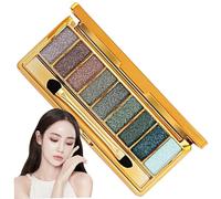 Palette di ombretti glitter, ombretto da luccichio da 9 colori, ombretto per scintilla a lungo duratura impermeabile per Halloween/Birthenti/San Valentino, Style1, Shimmer Honeshadow Palette