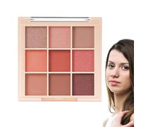 Palette di ombretti impermeabili, opachi, 9 colori, evidenziatori di lunga