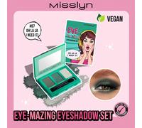 Palette di ombretti MISSLYN, 3 colori di ombretti con specchio e pennello per ombretti, texture opaca, perlata e glitterata, texture morbida adatta per pelli sensibili, marchio di make-up, cosmetici p