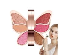 Palette di ombretti per trucco trucco per tavolozza di ombretti per trucco - palette di ombretti per trucco unici in 6 colori | Trucco per occhi opachi con glitter a lunga durata, ombre