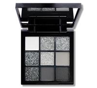 Palette di Ombretti Smokey, 9 Colori Halloween Trucco Ombretto Occhi Goth Nero Argento Grigio, Eyeshadow Scuri a Lunga Durata,Set di Trucchi per Ragazze, Kit Regalo per Spettacoli Teatrali Halloween