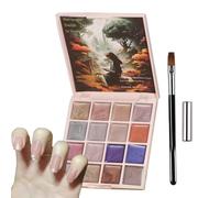 Palette di smalti in gel solido - gel magnetico a 16 colori per gatti per il design delle | Calette di vernice compatta per donne, kit manicure fai -da -te per unghie in stile salone a ca