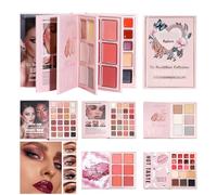 Palette Di Trucco A Libro Da Viaggio | Trucco,Fard e Contorno da Viaggio,Per Donne Studentesse Universitarie Viaggiatori Principianti Professionisti Amanti della Bellezza Spose Feste Matrimonio