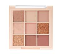 Palette di trucco per ombretti - Set di 9 ombretti colorati per tutte le occasioni | compatta da viaggio, opaco lucido e finitura glitterata, look vivaci per uso quotidiano o, multicolore