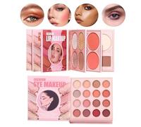 Palette di Trucco,Polvere per Labbra Opaca e Brillante a Lunga Durata - Trucco Bronzer Highlighter Stile Libro | per Donne, Compleanno, San, Viaggi, Vacanze, Feste, Campeggio, All'aperto,