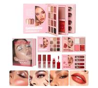 Palette Di Trucco Rossetto a 3 Pieghevole a Lunga Durata | Palette Contouring e Blush Per Donne Mature, Matrimoni, Balli, Uffici, Feste, Appuntamenti, Viaggi, E Spostamenti Quotidiani