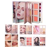 Palette Di Trucco Stile Libro Di - Palette Di Trucco Da Donna,Blush Naturale Per Le | Per Studentesse Viaggiatrici Principianti Professionisti Makeup Quotidiano Feste Matrimonio Palcoscenico