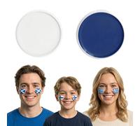Palette di vernice per il viso blu bianco confezione da 2 tifosi di calcio Sc...