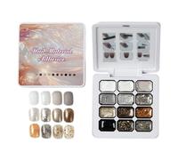 Palette Gel Glitter, Crea per Unghie, Palette Gel per Unghie con 12 Glitter Colorati, per Pittura con Texture Semi , Strumento per , per Uso per Feste