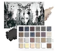 Palette Halloween, Ombretto Glitter Nero Occhi, Halloween Eyeshadow Palette, Gotico Makeup Halloween, Mostra un Trucco Diverso, Opaco a Lunga Tenuta Waterproof Altamente Pigmentato, 24 Tonalità