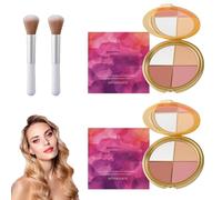 Palette Illuminante Occhi e Guance 4 in 1, Palette di Ombretti Starry Sky, Palette Elegante Tutto in Uno, Ombretto Opaco Perlato per Principianti
