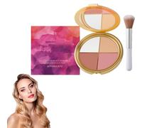 Palette Illuminante Occhi e Guance 4 in 1, Palette di Ombretti Starry Sky, Palette Elegante Tutto in Uno, Ombretto Opaco Perlato per Principianti