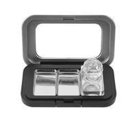Palette Occhi e Fard Ricaricabile a Tre Scomparti con Finestra | Plastica e Meccanismo Magnetico, Coperchio Trasparente e Piastra Integrata, per Kit Make-up