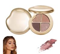 Palette occhi e guance 4 colori metallizzati e brillanti, ombretti e illuminanti, kit per il contouring, polvere per il contouring naturale, tenuta tutto il giorno