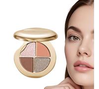 Palette Ombretti Fard Blush Illuminante Viso E Pelle A Lunga Durata Shimmer | Trucco Illuminante 4 In 1 Per Ragazze Adolescenti Pelle Matura Anziana Viaggio Uso Quotidiano Porta