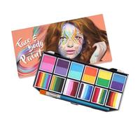 Palette per il trucco del viso - Kit di 12 colori di pittura per a base d'acqua Kit di 12 colori di pittura per viso a base d'acqua, palette per il truco cosplay | Trucco per Halloween, sp