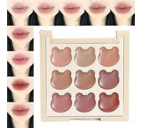 Palette Per Labbra - 9 Colori Palette Labbra Lucidi Effetto Opaco,Opache Durevoli, Cosmetici Ad Alta Pigmentazione Per Ragazze, Studentesse E Giovani Lavoratrici