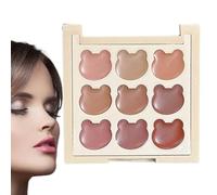 Palette per Labbra,9 Tonalità Di Per Makeup Donna - Cosmetici Portatili Per Trasferte, Scuola, Appuntamenti e Incontri Sociali