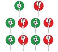 Palette per pollici, palette Sì No - Pagaia per l'interazione degli studenti - 10 pezzi di forniture per eventi in classe per insegnanti e interazione insegnante-studente Piastre con sì no per la