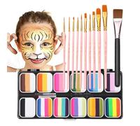 Palette per truccabimbi - Kit per trucco da 12 colori, pittura per il corpo professionale, lavabile con pigmenti artistici | Set cosmetico creativo per uomini donne adolescenti bambini che migliorano