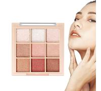 Palette Per Trucco Di Ombretti - Palette Per Trucco Con Glitter Scintillanti, Palette Per Ombretti Per Principianti | Ombretto In Polvere Opaco Dal Design Portatile A 9 Colori, Di Ombretti P