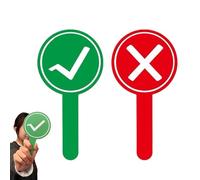 Palette Per Votazioni,Segnali Sì No Rosso e Verde a Doppia Faccia | Paddle Da Voto Pubblico | per Gioco Scolastico Giudice Familiare Studenti Insegnanti
