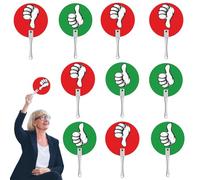 Palette Pollice Su Giù - 10 Pezzi Segnali Sì e No | Strumenti di Voto per Insegnanti Eventi Scolastici | Interattivi Verdi Rossi per Studenti