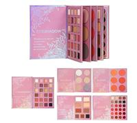 Palette Trucco a Libro | Rossetto In Polvere Impermeabile E Sfumabile | Palette Ombretti Stile Libro Per Trucco,Per Compleanno Natale Viaggio Ufficio Festa Matrimonio Shopping Vacanza All'aperto