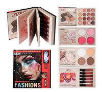 Palette Trucco Libro Polvere Contour Ombretto Blush | Palette Ombretti Portatile Per Donne Viaggiatrice Amanti Della Bellezza Feste Performance Eventi Speciali Serata Romantica