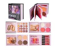 Palette Trucco Lucidalabbra A Lunga Tenuta Impermeabile Opaco E Brillante | Libro Trucco Viso Palette Occhi Per Ufficio Viaggio Campeggio Festa Compleanno Matrimonio Appuntamento Natale Halloween