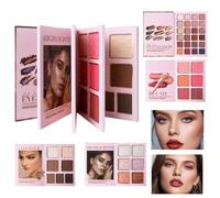 Palette Trucco Ombretti Opachi Impermeabili | Palette Viso Con Glitter Blush E Contour per Feste Viaggi Compleanni Lavoro Quotidiano Matrimonio Club Servizi Fotografici