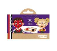 Palette trucco per bambini Halloween - Devil & Spider - 3 colori (rosso, bianco, nero) - ipoallergenico e cosmo biologico Namaki