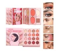 Palette Trucco per Ombretto,Effetto Opaco e Lucente, Highlighter, Blush e Contour,Kit Trucco con Palette Contorno e Blush - per Ragazze Principianti Compleanno San Matrimonio Feste