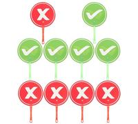 Palette Voto Aula - Segnali Risposta Doppia Faccia | Impugnatura Ergonomica | Set 10 Pezzi Gioco Quiz | Strumento Didattico Lavabile | per Bambini Scuola Materna