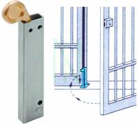 Paletti automatici per cancelli a 2 ante in ferro zincato e ottone