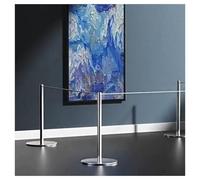 Paletti Bassi Per Il Controllo Della Folla - Kit Di Paletti E Corde Per Delimitazione Aree - Pali Di Sicurezza, Adatti Per Musei, Mostre D'arte Ed Eventi(Silver,32x45cm-25mm)