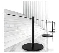 Paletti Bassi Per Il Controllo Della Folla - Kit Di Paletti E Corde Per Delimitazione Aree - Pali Di Sicurezza, Adatti Per Musei, Mostre D'arte Ed Eventi(nero,32x50cm-38mm)