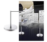 Paletti Con Strisce Antiscivolo, Set Di Barriere, Paletti Per Il Controllo Della Folla/separazione Delle Aree Con Corda Elastica Per Musei, Mostre D'arte, Eventi(Silver,32x45cm-38mm)