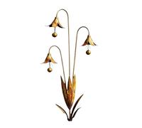 Paletti da giardino decorativi,con Campanella Ornamento da Prato a Forma di Resistente alle Intemperie | Decorazione da giardino in metallo - per Esterno Cortile Prato Sentiero Patio Primavera Estate