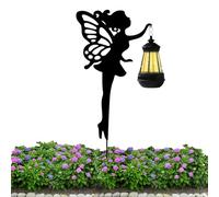Paletti da giardino decorativi, statua a energia solare con lanterna | decorazione da giardino, per vialetto, terrazza, portico, prato, decorazioni natalizie e feste